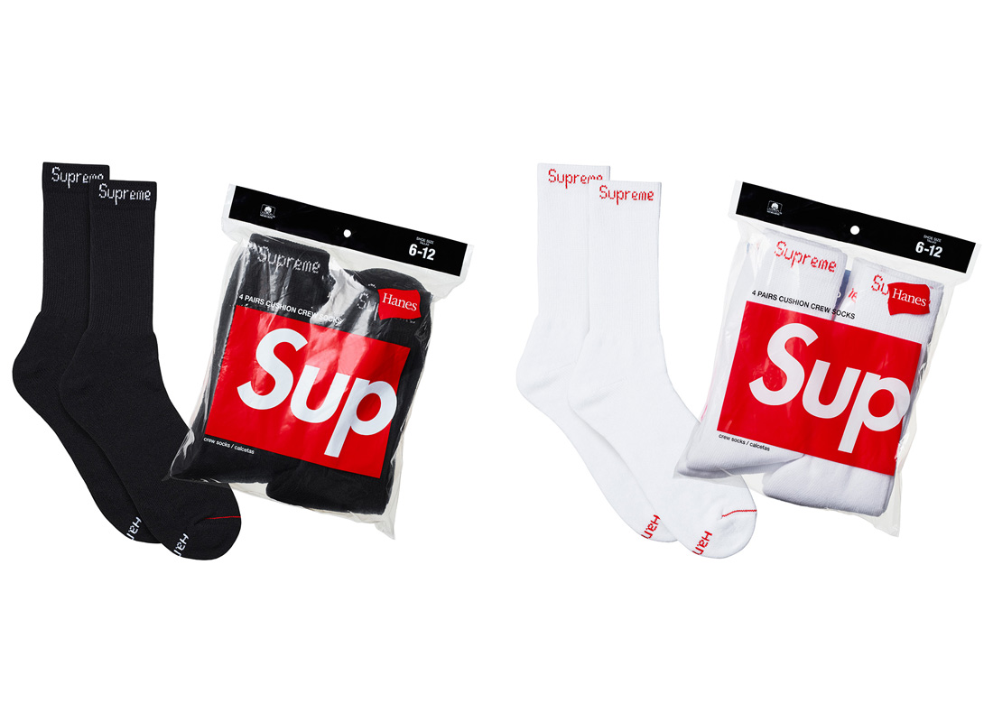 Supreme®/Hanes® Crew Socks (4 Pack)