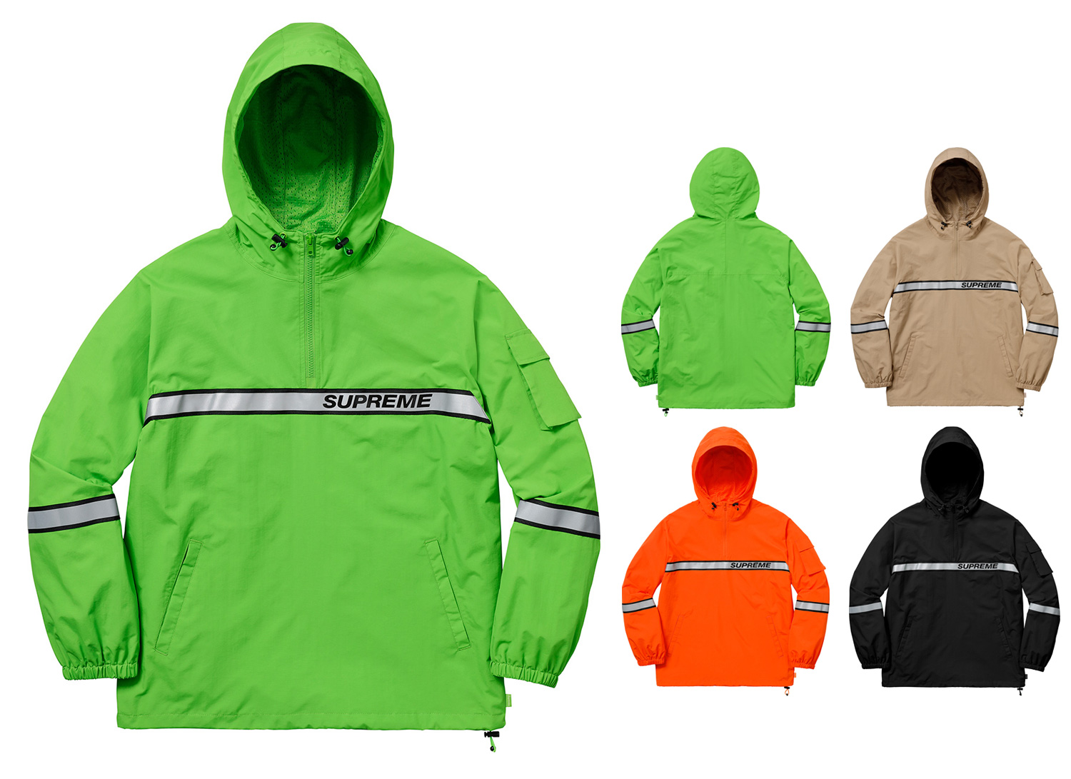 Reflective Taping Hooded Pullover