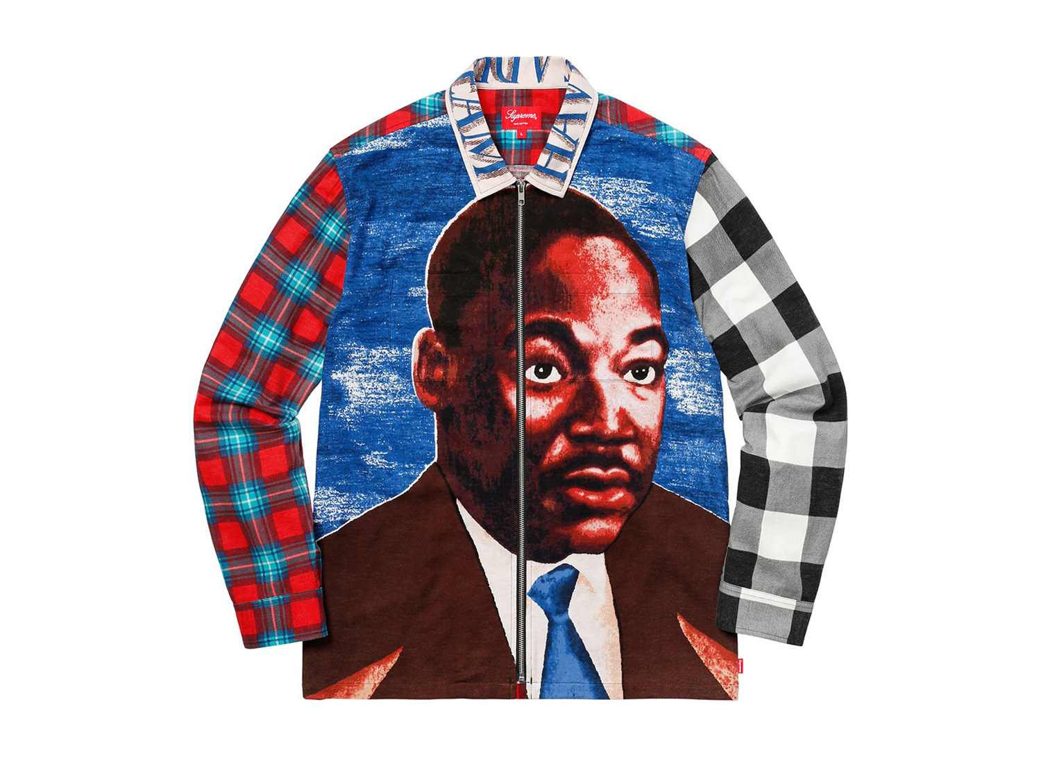 MLK Zip Up Flannel Shirt