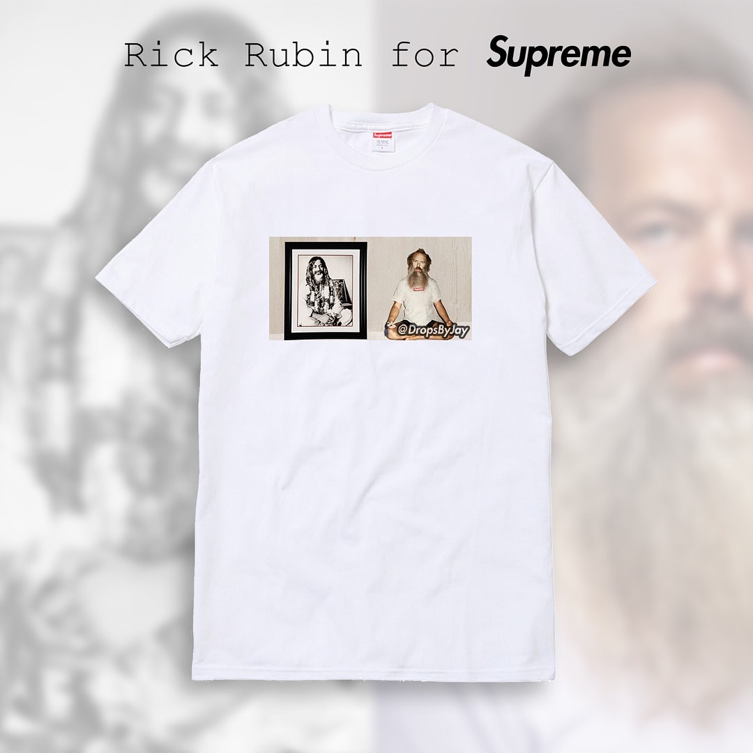 supreme シュプリーム 2018fw リーク Rick Rubin photo tee & sticker