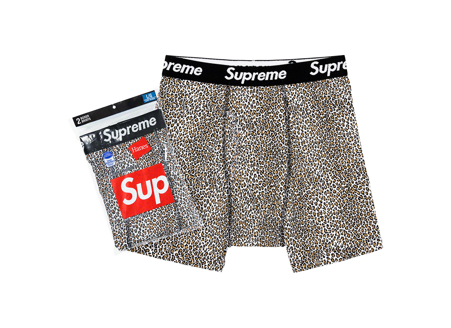 Supreme®/Hanes® Leopard Boxer Briefs (2 Pack)